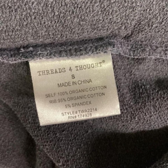 NWT Threads 4 thought gray pull over sweater size‎ XS - Picture 7 of 10
